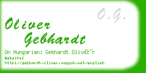 oliver gebhardt business card